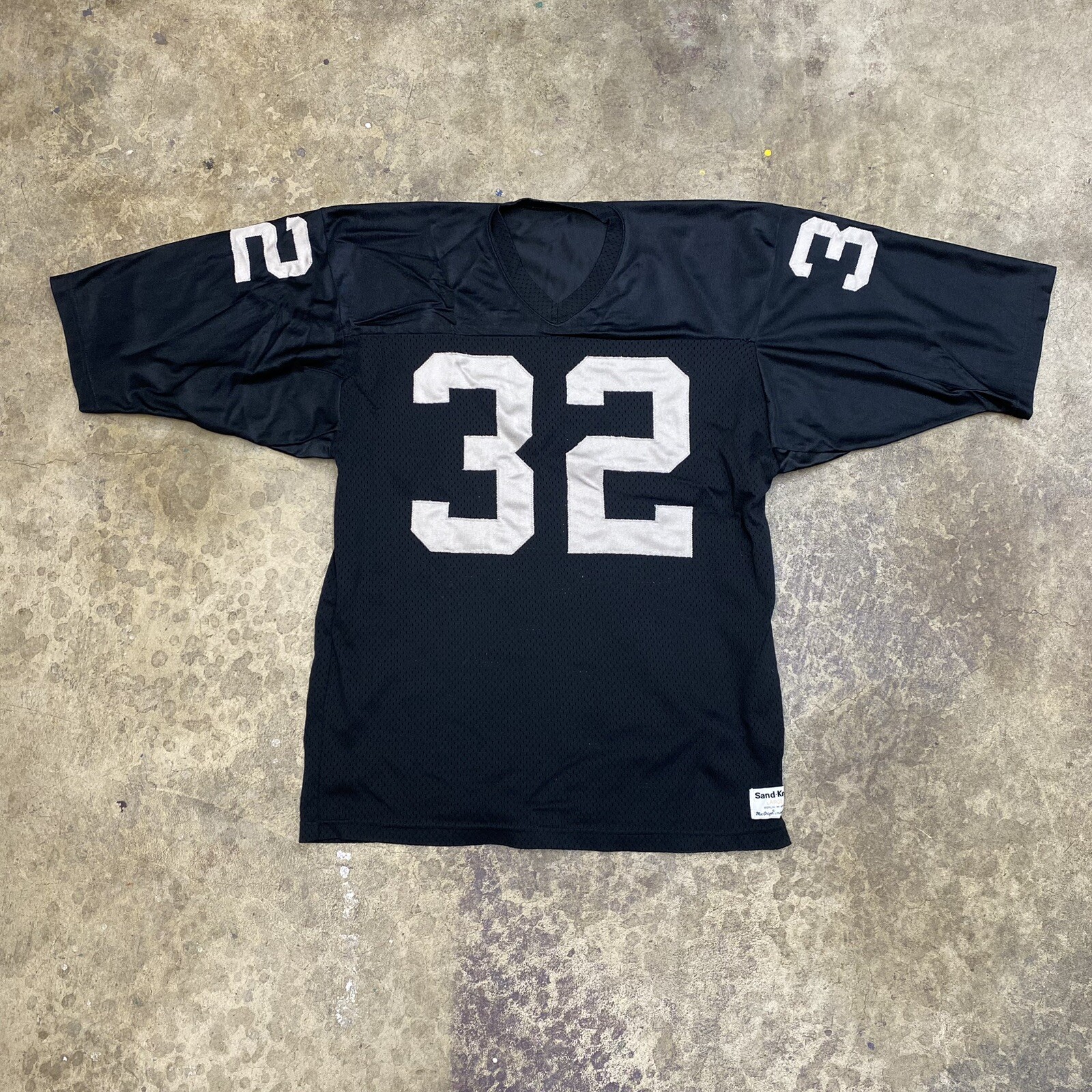 Vintage 80s Los Angeles Raiders Sand Knit Marcus Allen 32 NFL Made in