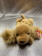 Ty Beanie Baby Spunky The Cocker Spaniel 1997 Retired With Tag Errors, Pellets 