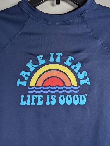 Life is Good Rash Guard Kids Size Small Long Sleeve UPF 50 Summer Beach Swim NEW - Picture 2 of 9