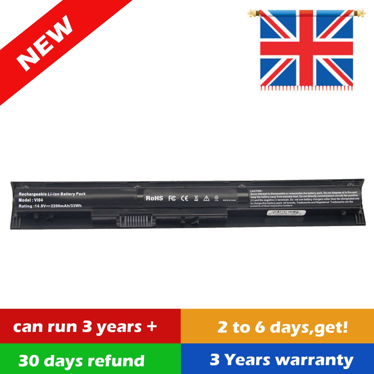 V104 VI04 Laptop Battery For HP Envy 14 15 17 Series