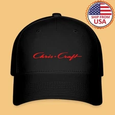 Chris Craft Boats Powerboats Black Baseball Cap HAT Size S/M, L/XL, Adjustable