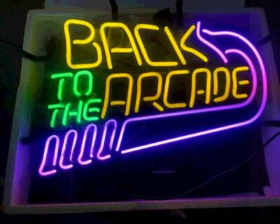 Back to the Arcade 17''x14'' Neon Sign Lamp Light Bar With Dimmer