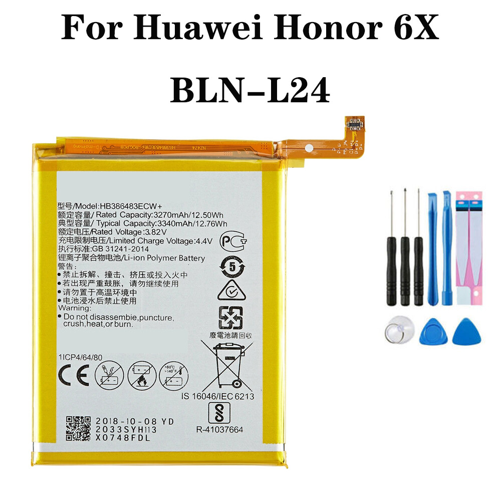 New HB386483ECW+ Replacement Battery For Huawei Honor 6X BLN