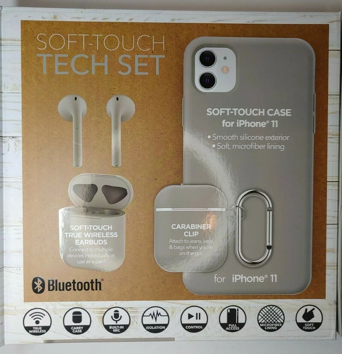 Sarina Soft Touch Tech Gift Set For Apple iPhone 11 case Cover with EarBuds NEW