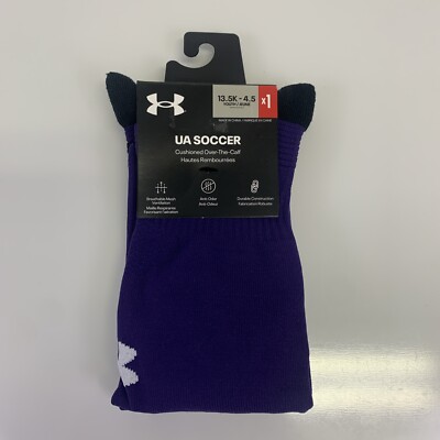 Under Armour Youth UA Soccer Socks Cushioned Over The Calf OTC 13.5K-4.5Y