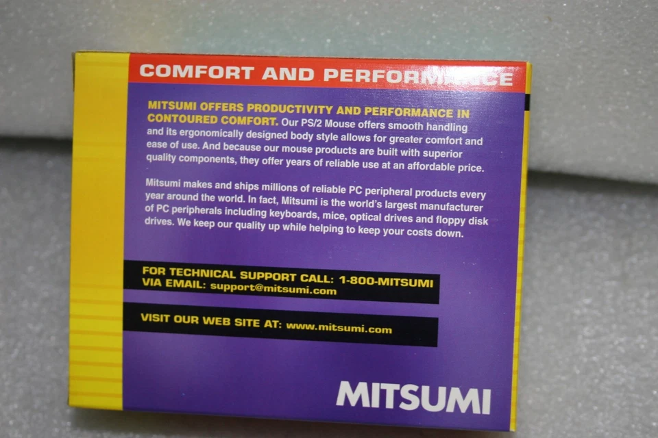 Mitsumi Brand  PS/2 Mouse For IBM PC Computers Contoured Body Style - Image 3 of 3