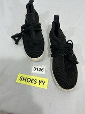 Womans Time Tru Memory Foam Size 8 Black Vented Lace Up Sneakers