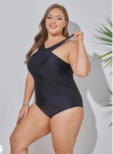 Hanna Nikole Tankini Women's Plus Size One Piece Swimwear Size UK22 (18w)