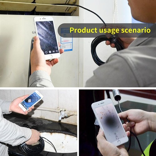 WIFI Car Pipeline Inspection Endoscope 2MP 8mm 1080P USB Camera for Android IOS - Picture 5 of 7