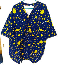EXC NWOT Unworn Vtg Hatley Sleepshirt Pajama Stars Planets XL 100 Cotton Canada