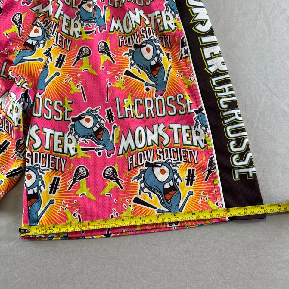 Pantalones Cortos Atléticos Flow Society Monster Lacrosse Deportes Activos Juveniles XL Color Rosa Foto 3 de 4