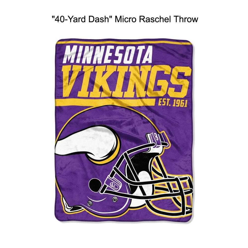 Pick Your Team Dash Micro Raschel Throw Blanket
