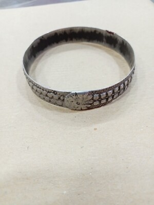 Bracelet Ancien En Argent Massif - Bijou Traditionnel D'occasion (porté)