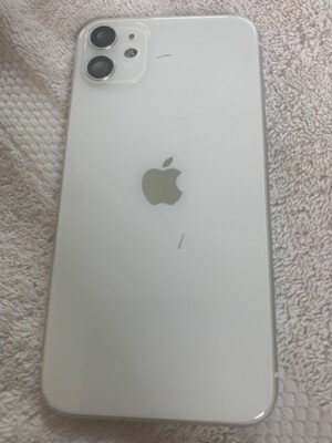 Apple iPhone 11 white back housing rear glass chasis ( C ) | eBay