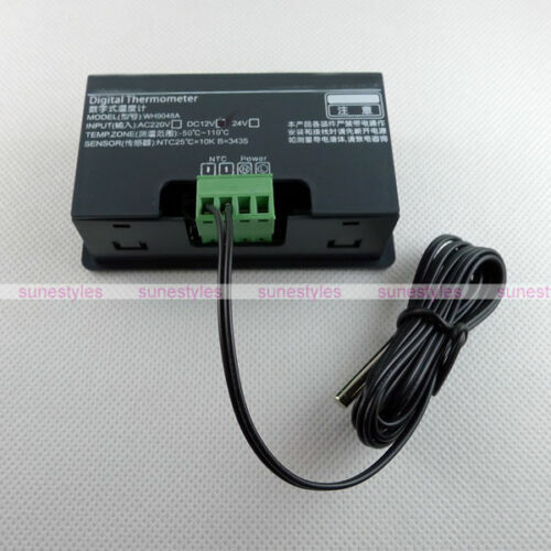 Large Digital Thermometer Temperature Auto Car Meter Gauge Probe DC12V -50C 110C - Picture 5 of 7