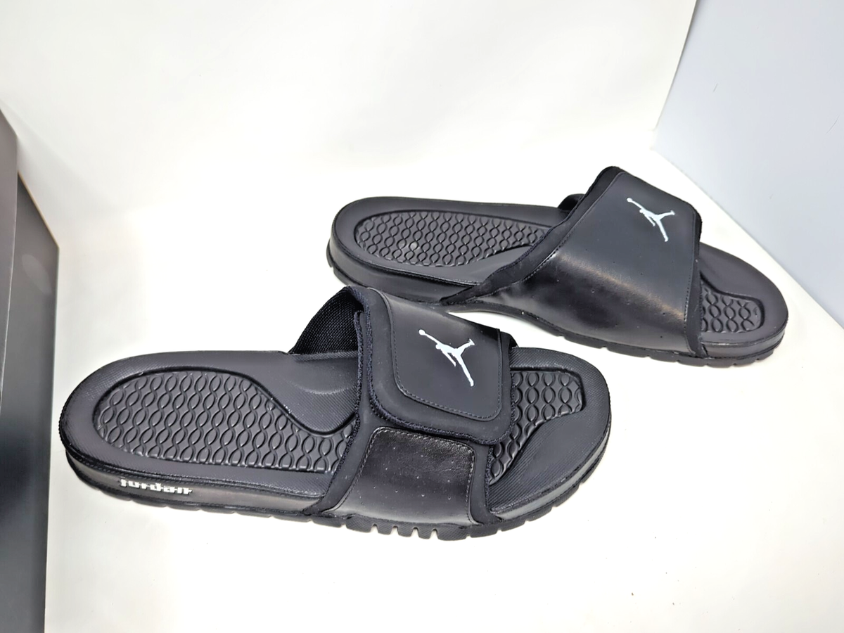 Nike Air Jordan NOS Hydro Slides Black/Metallic Silver (312527-001) SIZE  14