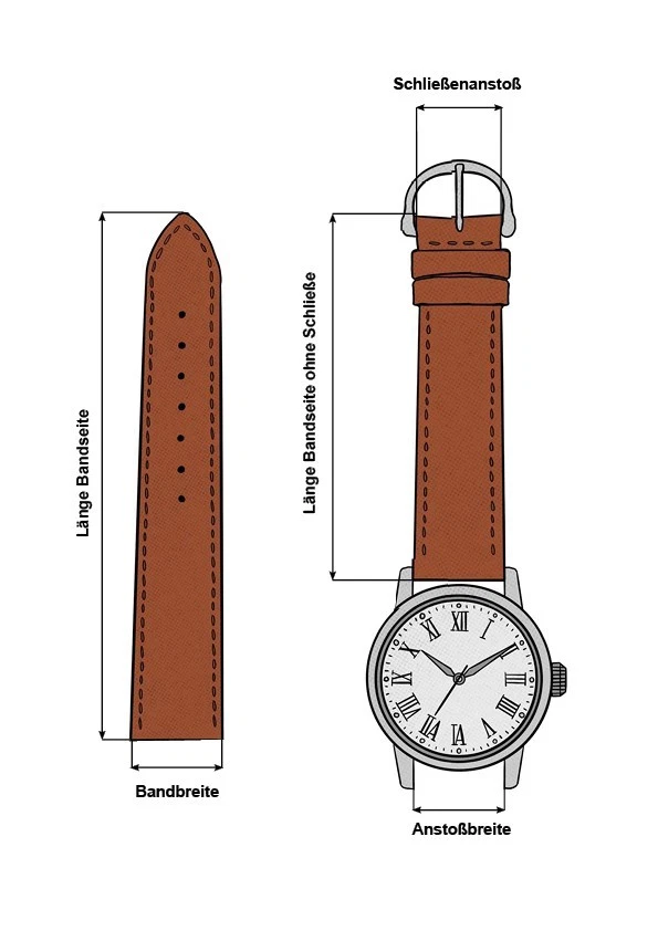 Cordovan Shell Horween Uhrenarmband 18,19,20mm schwarz, braun Galopper-NL / 45 - Bild 4 von 4