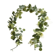 Fake Artificial Eucalyptus Garland Wreath Greenery-Leaf Wedding Vine Plant