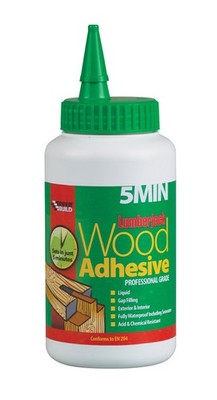 Everbuild Holzfäller 5 Minuten Polyurethan Holzkleber flüssig, 750 g