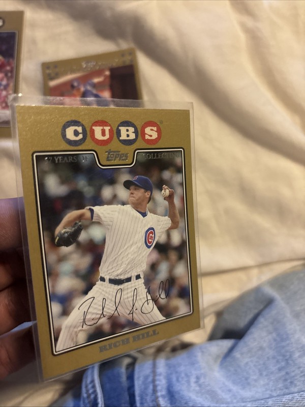 2008 Topps #614 Rich Hill, Chicago Cubs - Gold Border Parallel (1565/2008)