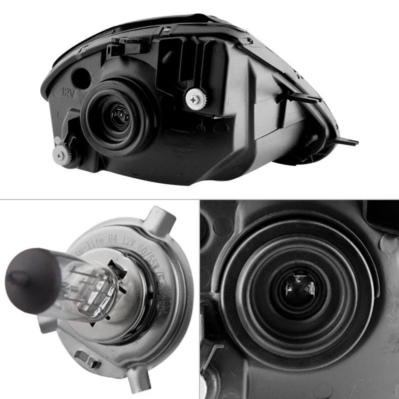 For Mitsubishi Eclipse 00-05 Driver & Passenger Side Black Euro Headlights Foto 3 de 4