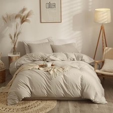 68x90 Inches Bedding Duvet Cover Set for Room Decor Beige Twin XL Wdc-beige