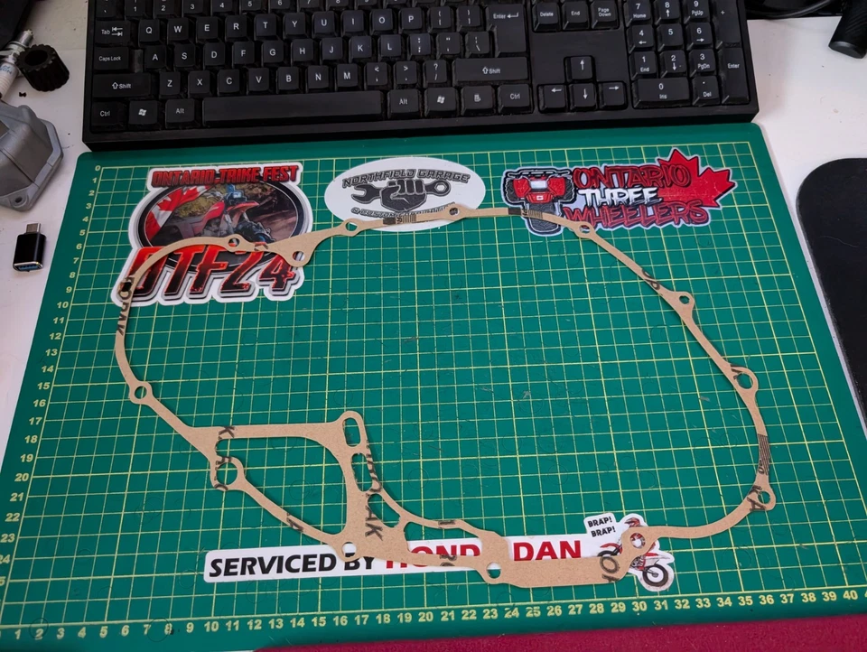 Junta de embrague Honda FT500 Ascot reemplaza 11394-MC8-000 compatible con 1982-1983 500cc Foto 2 de 4