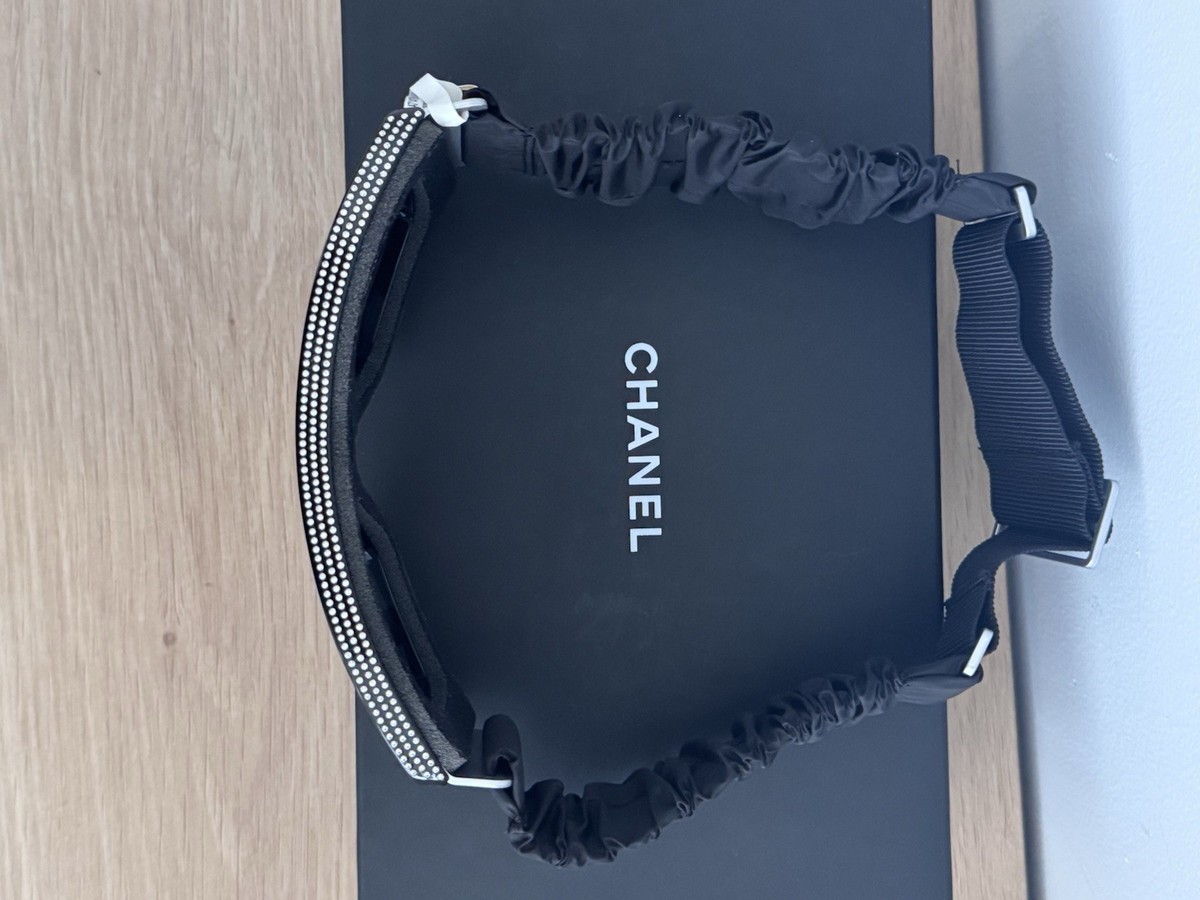 Chanel Black Smoke/Gray Mirror Shield Sunglasses A71419 X08101