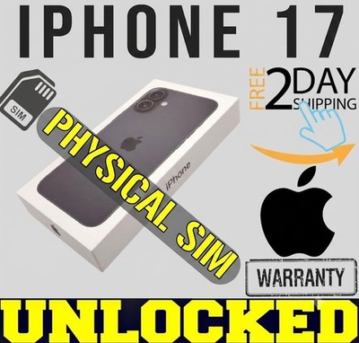 APPLE IPHONE 17 256GB (UNLOCKED) BLACK  PHYSICAL SIM TRAY   A3520  SEALED 