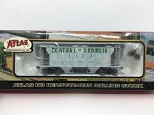 HO Atlas 1836-2 Central of Georgia PS-2 2-Bay Covered Hopper CG #1177 BRAND NEW