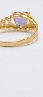 14kt New Ring Size 7 Heart Shaped Purple Amethyst Stone 2.3 grams — photo 7
