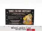 Sweepstakes Promo Paper Insert ORIGINAL Star Wars ESB 1979 Kenner