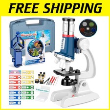 Complete Microscope Set with 31 Blank Slides and Specimens