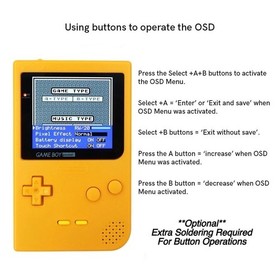 Game Boy Pocket Laminated 2.8" IPS Kit  + Shell & USB-C LiPo Battery Gameboy GBP