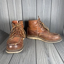 REDWING USA Brown Leather Moc Classic 1907 Work Boot 10 D - Worn and Loved