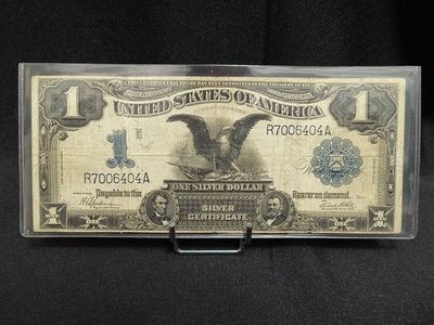 #ad 🔥 1899 $1 ONE DOLLAR SILVER CERTIFICATE quot;BLACK EAGLEquot; SERIES LARGE BANK NOTE $210.01