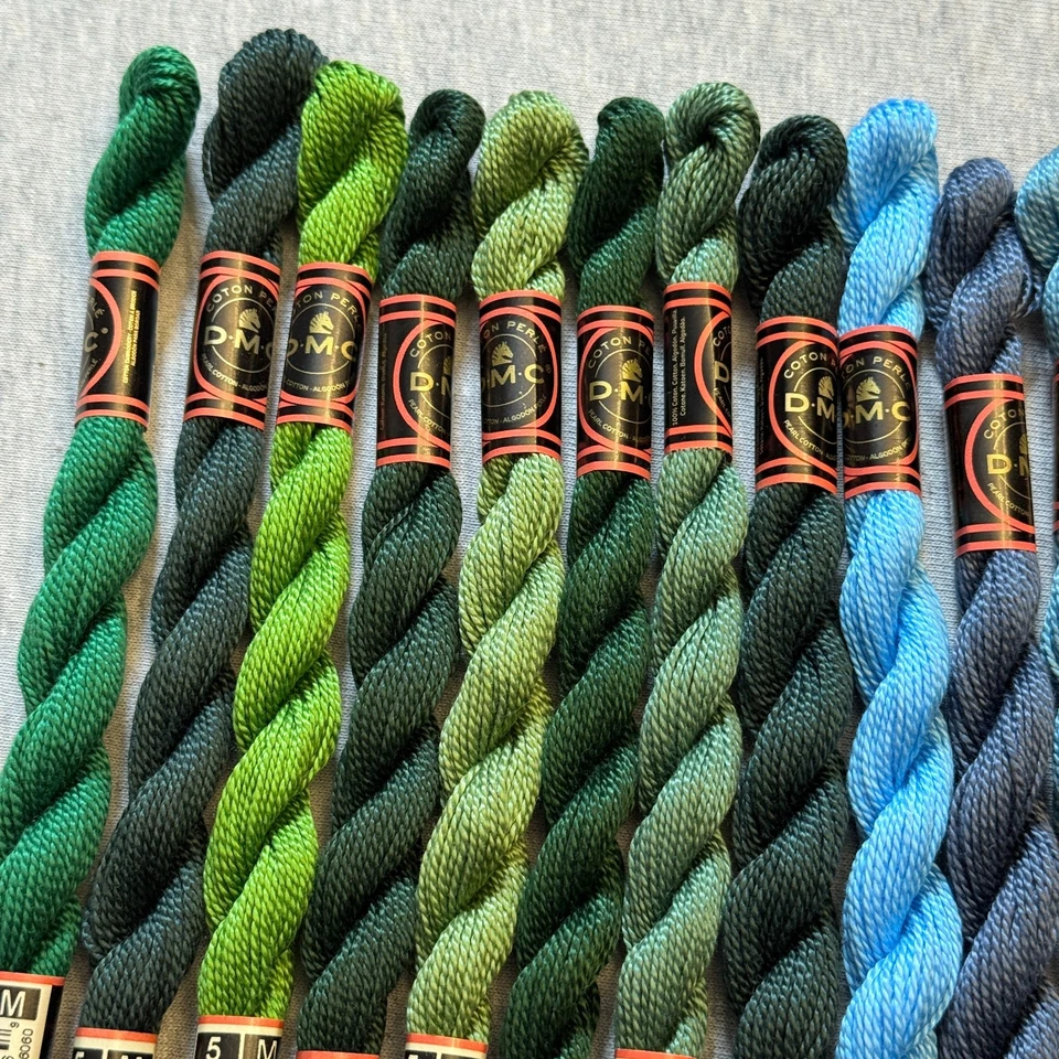 20 DMC Coton Perle Size 5 Thread 100% Cotton Assorted Colors No Repeats - Image 2 of 4