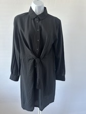 NWT! Black Button Front Shirt Dress by LOFT, Sz: 6 (b35)