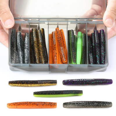 OJY&DOIIIY Plastic Worms for Bass Fishing,TRD Soft Small, Stick Worm