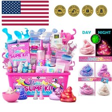 Fun Unicorn Glow Slime Making Kit for Girls 7-12 - Sensory Crafting Adventure