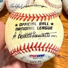 Lot #1 - (4) Signed Baseballs (1) Signed Softball