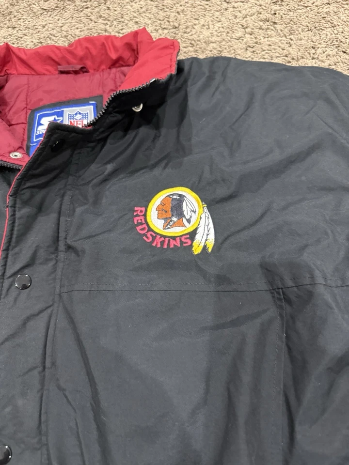 Chaqueta de iniciación Washington Redskins (Commanders) vintage años 90’s M NFL negra Foto 4 de 4