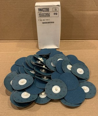 Box of 50!! Sandpaper 3'' Sanding Disc TR Quick Change Roloc Zirc 60 Grit