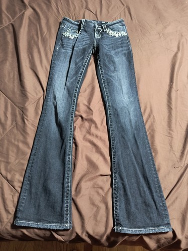 Miss Me Jeans JE5439E7L Womens 25 DARK Blue (Almost Black) Easy Boot Embellished