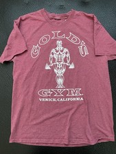 Vintage Golds Gym Shirt Mens L Red Venice Beach California lifting