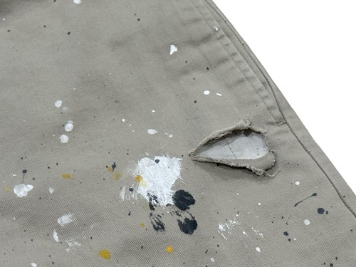 LL BEAN CHINOS PANTS PAINT SPLATTER 30X29 FLANNEL LINED ARTIST DISTRESSED VTG - Picture 10 of 24