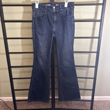 Anthropologie Pilcro Superscript Jeans Womens Dark Wash Flared Leg Size 29