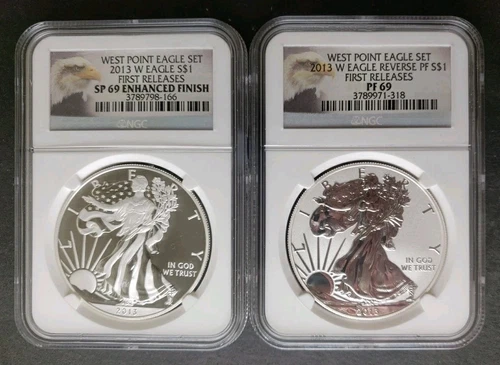 2013 West Point Eagle Two-Coin Set NGC 69s