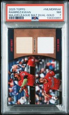 2025 Topps Ramirez/Kwan Major league Dual Patch Gold /50 #MLMDRRAK PSA 7