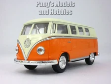 VW 1962 T1 (Type 2) Bus 1/32 Scale Diecast & Plastic Model by Kinsmart - ORANGE